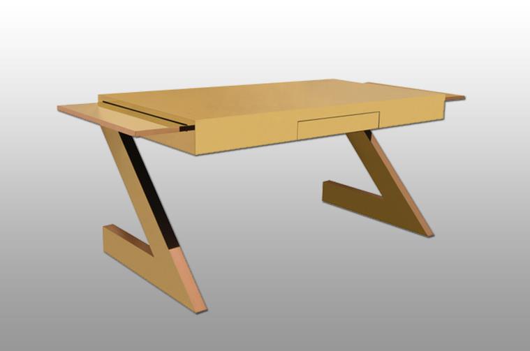 Z Desk with side wings
