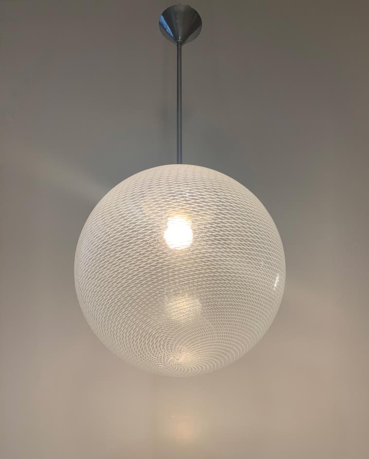 Suspension Lamp Reticello Glass